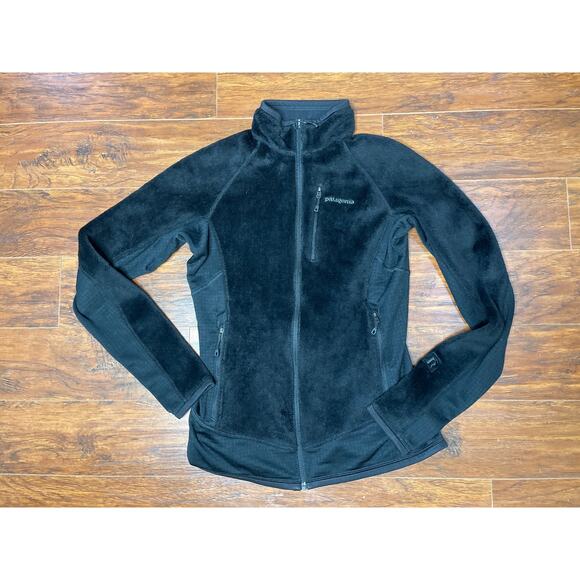 Patagonia Regulator Womens Sz S Small Black Polartec Fleece Full Zip Sweatshirt - Picture 1 of 9